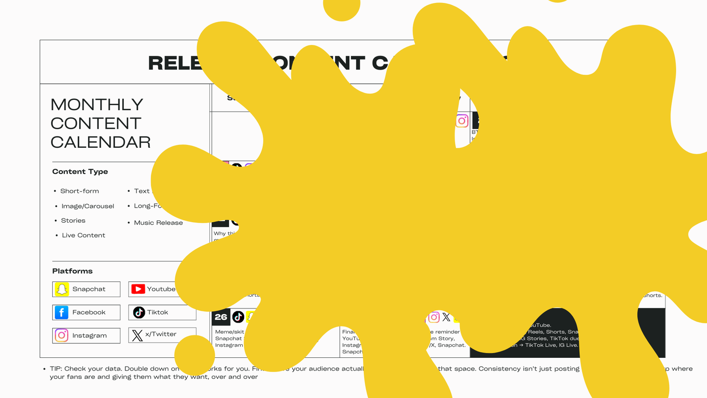 The Ultimate Guide To Music Marketing On Social Media For Rap Artists + FREE 30-day Release Content Calendar